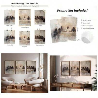 Jess arte de pared, lona religioso, arte de pared, arte cristiano, decoracin de pared, pster de Dios, fotos bohemias, hojas de Jess, pintura de la Biblia de las ovejas, para sala de estar,