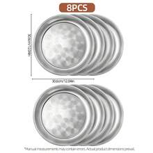 2/4/8件套不锈钢圆形大餐盘（30厘米），大容量食物托盘，加厚，可用洗碗机清洗 - 适用于家庭和餐厅 - - - 查看 11