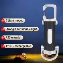 Multi-Function Keychain Light, Outdoor Portable Personal Light, Mini Emergency LED Work Light, Camping Flashlight - Multicolor - View 5