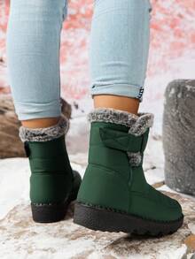 FZY 2026 Winter New Mid-Calf Boots, Non-Slip Winter Women's Snow Boots - Thick-Soled Women's Mid-Calf Snow Boots, Lightweight And Shock-Absorbing Outdoor Sports Boots - Leather Boots With Fur Lining, Warm And Insulated Winter Snow Boots, Suitable For Outdoor And Casual Winter Women's Boots, Available In Multiple Colors, Perfect For Holiday Occasions. Suitable For Romantic Dates, Elegant Business Attire, And Casual Wear, Making A Perfect Holiday Surprise Gift. Valentine's Day Romantic Charm Avant-Garde Elongated Women's Boots, Easter Outing Casual Women's Shoes. - 綠色 - 查看 4