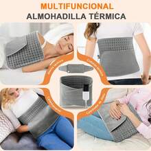 ¡RecomendadoCompresa Caliente Electrica, Calentamiento Rápida Heating Pad, Con Cinturón y Bolsillo Ajustables para Alivio de Dolores de Espalda, Hombros y Cuello, Manta Termica con 10 Ajustes de Temperatura y 4 Ajustes de Temporizador¡Top de Temporada - 1 - Ver 9