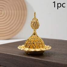1pc/5pcs Eid Mubarak Mini Crown Vintage Hollow Copper Incense Burner Holder, Golden Incense Burner Decor, Home Fragrance Sandalwood Incense Burner - Multicolor - View 10