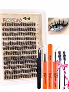 180pcs Fairy Lash Clusters, C Curl, Cartoon Lashes, Mixed Size 8-16mm, Delicate & Soft Natural Lashes, DIY Cluster Individual False Lashes, Easy To Wear, Reusable, Suitable For Daily Makeup - Nhiều màu - Xem 11