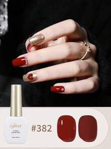 LYTTOA 10ML New Year Red Gel Nail Polish Sparkle Red Gel Polish Soak Off UV LED Gel Varnish 6 Color Kits Nail Art Manicure Gifts For Women - Multicolor - View 3