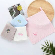 3pcs Cartoon Soft Handkerchiefs, High Quality Skin-Friendly Face Towels, Hanging Design, Absorbent & Quick Drying, Bathroom & Home Essentials - Pink - View 9