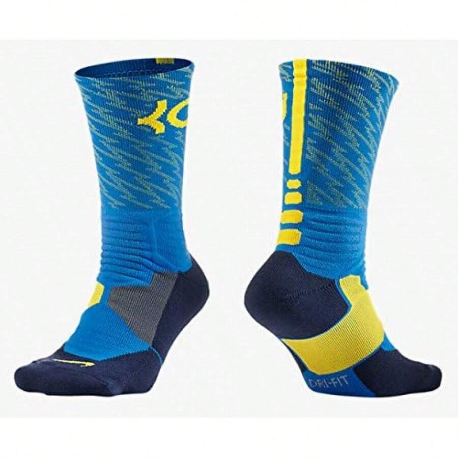Calcetines de baloncesto  Hyper Elite KD para mujeres, talla pequeña (4-6), azul, amarillo - 1 - Ver 1