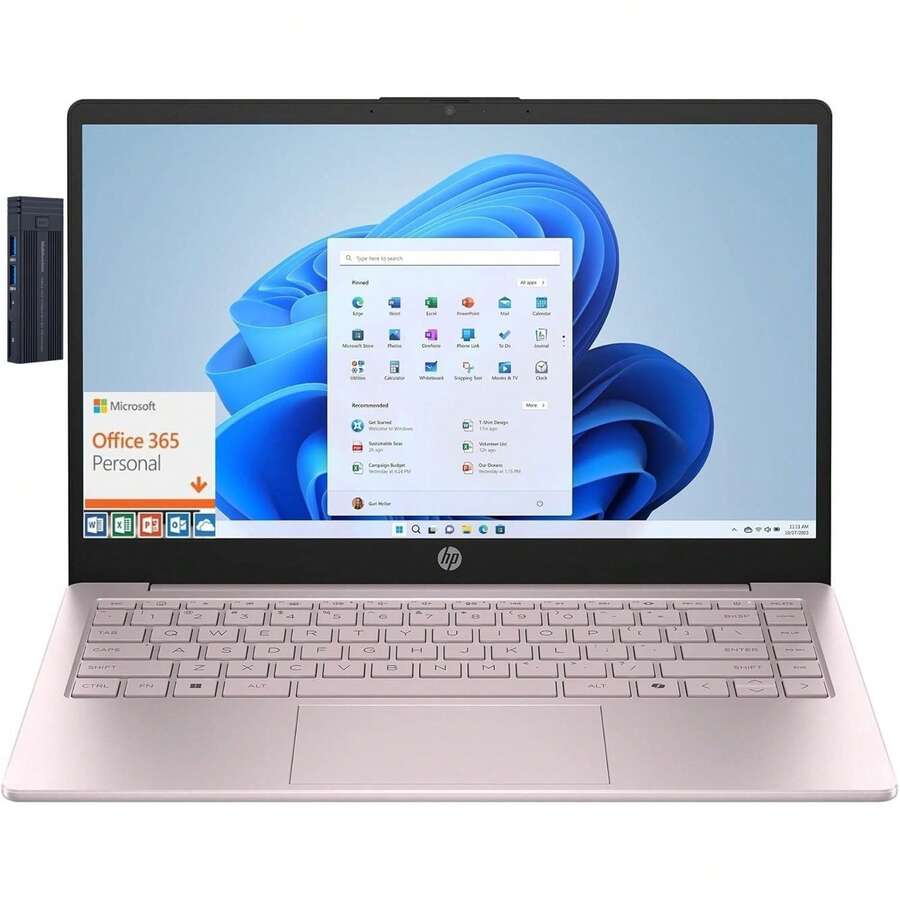Certified Refurbished - HP Stream 14-Ep14 14" 4GB 128GB EMMC Celeron® N150 1.1GHz WIN11S, Tranquil Pink - 粉色 - 查看 1