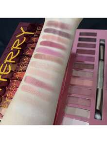 12 Colors Eyeshadow Palette With Brush Long Lasting Easy Makeup Brown Eyeshadow Palette Pink Eyeshadow Palette - 彩色 - 查看 9
