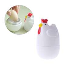 Hervidor de huevos para microondas, cocina en de pollo, electrodoméstico de cocina, soporte para huevos cocidos, herramienta de cocina, hervidor de huevos - Blanco - Ver 7