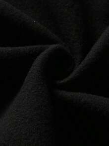 Men's Letter Print Drawstring Hoodie For Autumn - Black - View 5