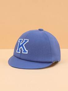 1顶婴儿/幼儿蓝色26字母图案软边棒球帽，蓝色字母图案，时尚简约百搭，轻盈柔软，防晒，适合1-2岁男/女婴日常休闲佩戴，春夏皆宜，可作为实用礼物 - 藍色 - 查看 35