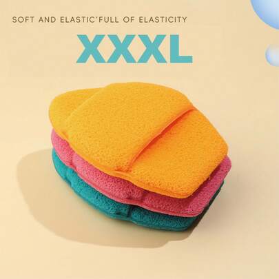 Bông rửa mặt cỡ cực lớn XXXL - Bông tẩy trang tái sử dụng, làm sạch sâu | Tẩy trang & Tẩy da chết toàn thân | Sản phẩm thiết yếu cho chăm sóc da
