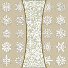 50pcs Winter Minimalist White Snowflake Transparent Decorative Stickers, DIY Vase, Envelope, Desktop, Korean Style - Multicolor - View 3