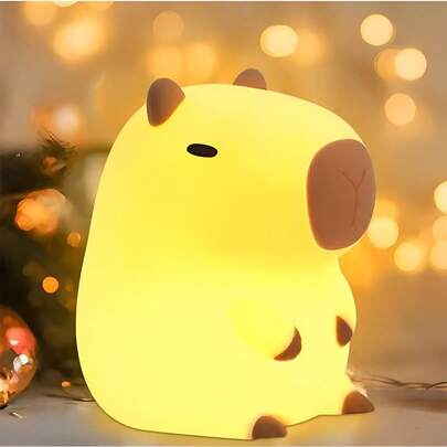 Luminária Capivara Recarregável Silicone Decoração Fofa