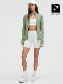 Lululemon Define Jacket Nulu Women's Lightweight, Full Zip Running Track Jacket-For Yoga Gym Running-Sweat-Wicking-Yoga-All Seasons Sport-Spring/Summer-Autumn/Winter-Mother's Day Gifts-Father's Day Gift - DESERT GREEN - 查看 2