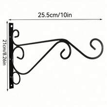 1Pc Phong Cách Bắc Âu Treo Tường Hoa Cho Ban Công, Sân Vườn, Treo Vật Có Nồi Móc, đèn Lồng Móc - màu đen - Xem 8