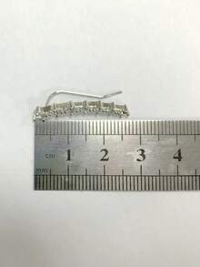 2pcs Rhinestone Decor Earrings - Bạc - Xem 9