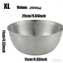 The 4-Piece Set Of 304 Stainless Steel Mixing Bowls With Markings, Rust-Proof, Easy To Clean And Stackable, Is An Excellent Choice For Cooking, Baking, And Preparing Dishes In The Kitchen.