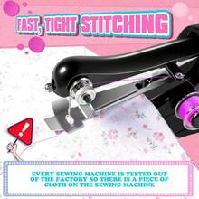Handheld Sewing Machine, Mini Portable Electric Quick Sew Sewing Machine, Sewing Machines For Beginners, Easy To Use Suitable For Sewing Clothes, Fabrics, Curtains, Family Travel - Trắng-1 - Xem 7