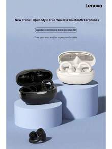 Lenovo EA330 Wireless Bluetooth Headset In-Ear Clip-On Sports Running Non-In-Ear Open-Ear Headphones Have A Long Battery Life - Black - View 2