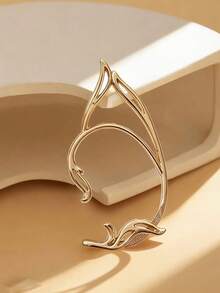 1/2 件简约独特可爱时尚百搭镂空猫耳轮廓耳夹，无穿孔仙女耳夹适合女性日常佩戴、万圣节派对配饰、送给家人和朋友的礼物 - 精靈耳掛 - 查看 8