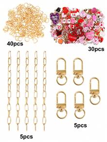 Kit de fabrication de porte-clés pour la Saint-Valentin, comprend des pendentifs, un fermoir de porte-clés, une chaîne d'extension, des anneaux à ressort et des pinces à bijoux. Kit créatif de fabrication de breloques de sac et d'artisanat de bijoux, idéal pour les cadeaux de la Saint-Valentin - Kit de fabrication de porte-clés DIY - Voir 21