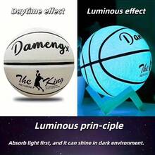Pallone da basket fluorescente da 24,5 cm, in pelle PU morbida, resistente all'usura e antiscivolo per uso esterno, adatto per allenamenti e partite per adulti. Accessori per basket, pallone da partita, luminescenza vivida, migliora la visibilità, durata a lungo, ideale per allenamenti notturni, brilla al buio, attrezzatura per l'allenamento di basket, forniture per basket, accessori sportivi, accessori per sport all'aperto, regalo per il fidanzato, il marito, il papà, il figlio, regalo personalizzato, regalo di compleanno, regalo per uomo - Multicolore - Visualizzare 10