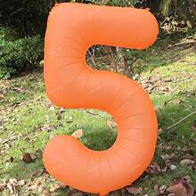 1pc 40 "Fluorescent Orange Number Balloon Birthday Party Balloon Decoration Anniversary Valentine Proposal Set Props Princess Theme Bright Orange Number - Fluorescent Orange - View 9