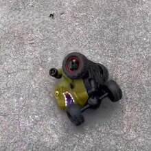 Dinosaurio de Stunt RC Veloz - T-Rex con Rotación 360°, Luces, Baterías Incluidas para Niños - Verde militar - Ver 5