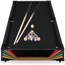 40in Tabletop Billiard Table, Pool Arcade Game Table For Living Room & Game Room, Includes 2 Cue Sticks, Full Ball Set, Storage Bag - Arcade - View 6