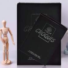 A4 Black Paper 200GSM, 20 Sheets Thick Dark Black Paper Card For Chalkboard, Scrapbook, Greetings, Invitations, Postcards, Index Cards, And Notecards. - Yaxin Black - 200g - View 3