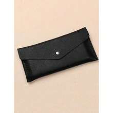 1pc Reusable PU Leather Cash Envelope, Suitable For Travel And Budgeting, Multifunctional Bill Fold With Coin Pouch - Multicolor - View 8