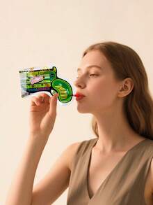 1/5/10个装手持式彩纸发射器，氛围彩纸炮，手持式喷花枪，适用于生日/婚礼/毕业典礼/节日/派对氛围营造的手持道具 - 彩色 - 查看 7