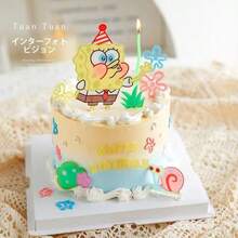 Đồ trang trí bánh kem hình ngôi sao lớn hoạt hình bằng acrylic, phụ kiện trang trí bánh kem - Nhiều màu - Xem 3