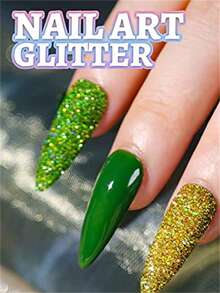 80g/2.85oz Holographic Ultra Fine Glitter, 1/128" Resin Glitter Sequins, Suitable For Tumblers, Resin Crafts, Slime, Nail Art, Holiday Decorations, Christmas Ornaments - 金色 - 查看 5