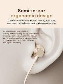 Lenovo Y111 Neckband Bluetooth Earphones, Sports Running Sweat-Proof, Long Battery Life, HIFI Sound Quality, Low Latency, Gaming, Clear Hands-Free Calls With Microphone, Passive Noise Cancellation, Wireless Earbuds Compatible With Smartphones And Computers - 米色 - 查看 9