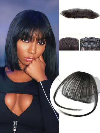 פוני אוויר קליפס פוני פרנזים תוספות שיער נשים קליפס שיער הארכת קליפס על אביזרי שיער שיער מזויף. קליפסים לתחזוקת שיער.