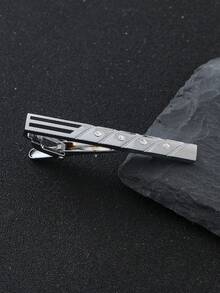 1pc Hot-Selling Men's Formal Luxury Tie Clip, Fashionable Colorful Business Gold & Silver Suit Accessory, Versatile Gemstone Inlaid Tie Clip For Evening Dress Suit Shirt, Elegant Gold & Silver Tie Clip Accessory, Cross-Border Men's Wholesale High-End Tie Clip, Business Formal Rhinestone Press-On Glossy & Matte Korean Style For Formal Meetings - Tie Clip - View 5