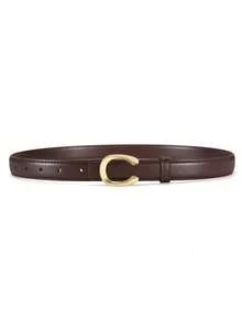 Advanced Women's C Letter Smooth Buckle Belt Versatile Korean Edition Decorative Suit Belt Fashionable Simple Casual Pants Belt - Multicolor - View 13