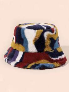 冬季毛绒绒渔夫帽，保暖舒适，适合女性秋季佩戴 - 彩色 - 查看 3