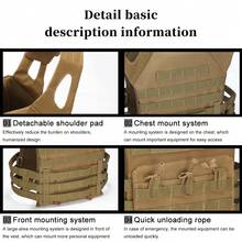 Multi-Functional Expandable Convenient Military Training/Team Training Tactical Vest, Lightweight Airsoft Vest, Breathable Paintball Vest (Black) (Khaki) - Màu Khaki - Xem 5