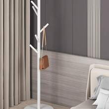 8-Hook Standing Coat Rack - Hall Tree Clothes Hanger For Entryway & Hallway Organization - White - View 6