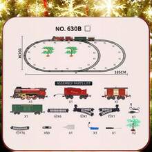 Christmas Gift Box Series Rechargeable Battery-Powered Steam Train (630B-1) - Remote-Controlled, With Realistic Smoke, Lights And Sound Effects, Limited Edition Not To Be Missed!, Christmas Train - 630YK - View 6