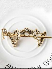 Viking Hair Clip Celtic Knot Crown Retro Metal Hair Stick Rune Dragon Slide Hair Clip Hair Accessories For Women - Multicolor - View 3