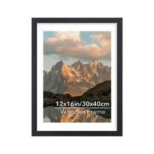 1/3 khung ảnh cổ điển 30x40cm, khung tranh áp phích, treo tường hoặc để bàn, khung gỗ, thích hợp cho áp phích, ảnh, tranh vẽ, có sẵn màu đen, trắng, màu gỗ, phù hợp với kích thước A4/A3/30x40cm - Nhiều màu - Xem 16