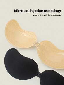 2/1 Pair Invisible Strapless Adhesive Bra: Sexy Silicone Breast Petals, Suitable For Camisole Dresses, Wedding Gowns. Enhances Small Bust, Reveals Fuller Bust Shape. Invisible Mango Cup Bra Inserts - Multicolor - View 5