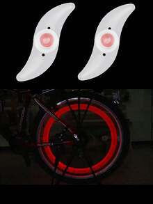 自行车轮胎闪光灯夜间警示儿童自行车车轮一体式辐条彩色夜骑灯、警示灯、尾灯、自行车配件