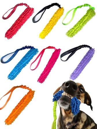 ที่จับทนทาน ของเล่นชักเย่อตุ๊กตาขนปุยนุ่มสำหรับสุนัข - เหมาะสำหรับสุนัขที่ชอบเคี้ยวรุนแรง สุนัขพันธุ์เล็กถึงกลาง - ของเล่นฝึกทำความสะอาดฟันแบบโต้ตอบในร่ม | ของเล่นสุนัขทนทานต่อการเคี้ยว, ดีไซน์ชักเย่อ