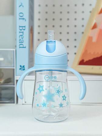 1个300毫升可爱儿童水杯，婴儿训练杯，防尘、防漏、防摔，透明耐用，带重力球，方便握持，适合6个月以上的宝宝在家、幼儿园、户外使用，也是节日礼物的理想之选。