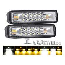 2pcs Headlights With 16 LED Magnifying Lenses, Strobe Function And 5 Lighting Modes; Suitable For Cars And Motorcycles. - Black - View 11